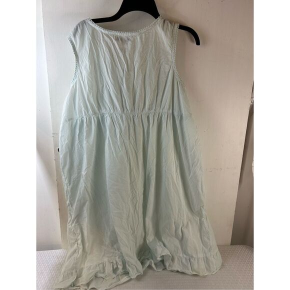 Laura Ashley gown cottage core size xl mint green thin India cotton rn#16073 - Picture 5 of 9